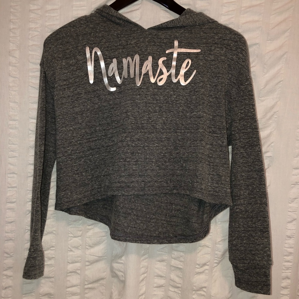 Evolution & Creation Namaste Hooded Crop Top